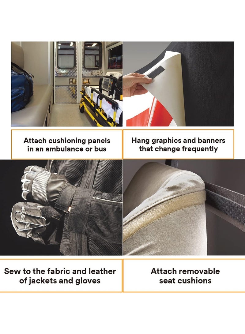 ثري ام 2 قطعة من الشريط اللاصق القوي المقاوم للماء،2.5cm×5m شريط لاصق مزدوج الجوانب، مناسب لتنظيم شاشات النوافذ، وقواطع الطاقة، وإطارات الصور، والمزيد من الاستخدامات - Image 3